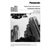 Panasonic Programming Manual for KX-TD816