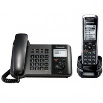 KX-TGP550T04 Panasonic SIP IP Expandable Cordless Phone System with Corded Handset Base Station and 1 Cordless Handset